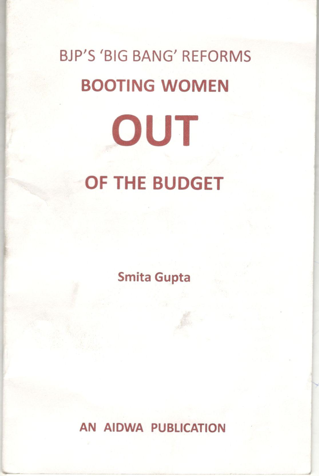 BOOTING WOMEN  OUT  OF THE BUDGET