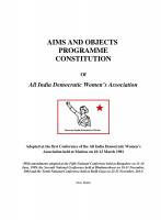 AIMS AND OBJECTS  PROGRAMME CONSTITUTION